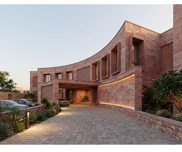 Azure Power Guest House — Mixed Use project in Jodhpur, Rajasthan by FMDL Architects
